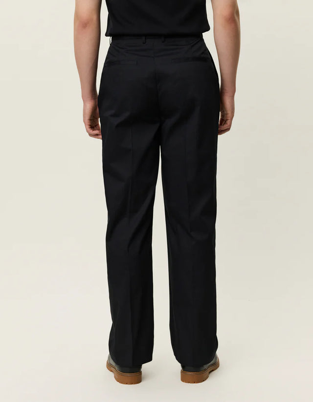 Les Deux Reece Pleated Heavy Twill Pants - Black