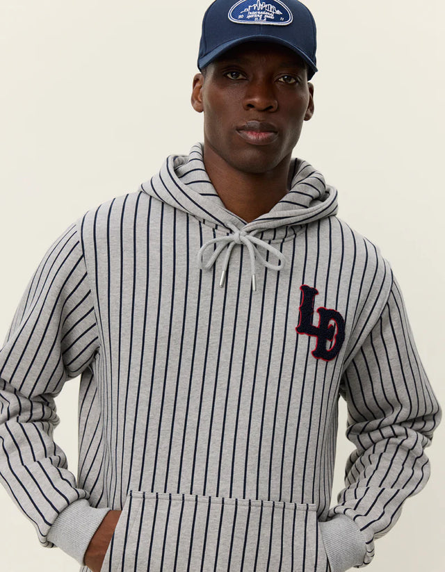 Les Deux Brady Ld Patch Pinstripe Hoodie