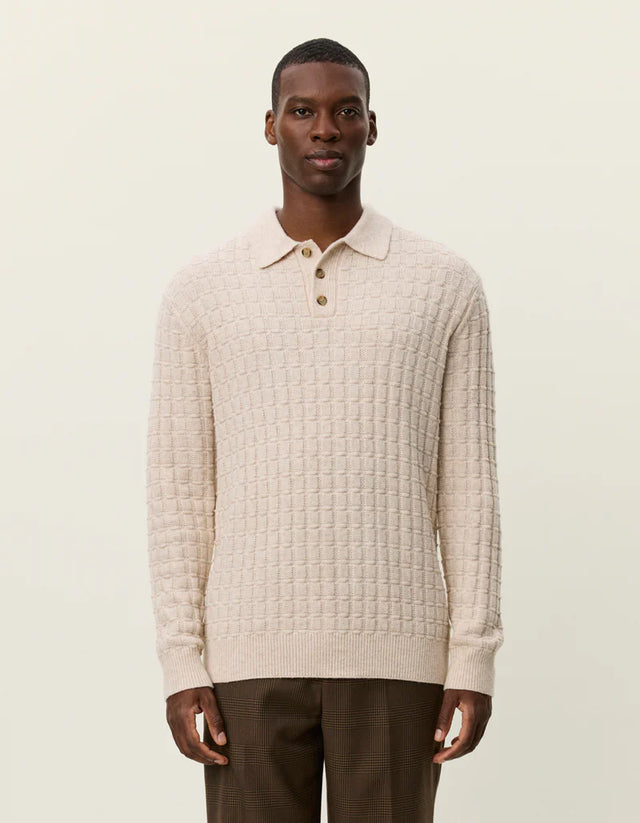 Les Deux Gustav Squared Structure Polo Knit