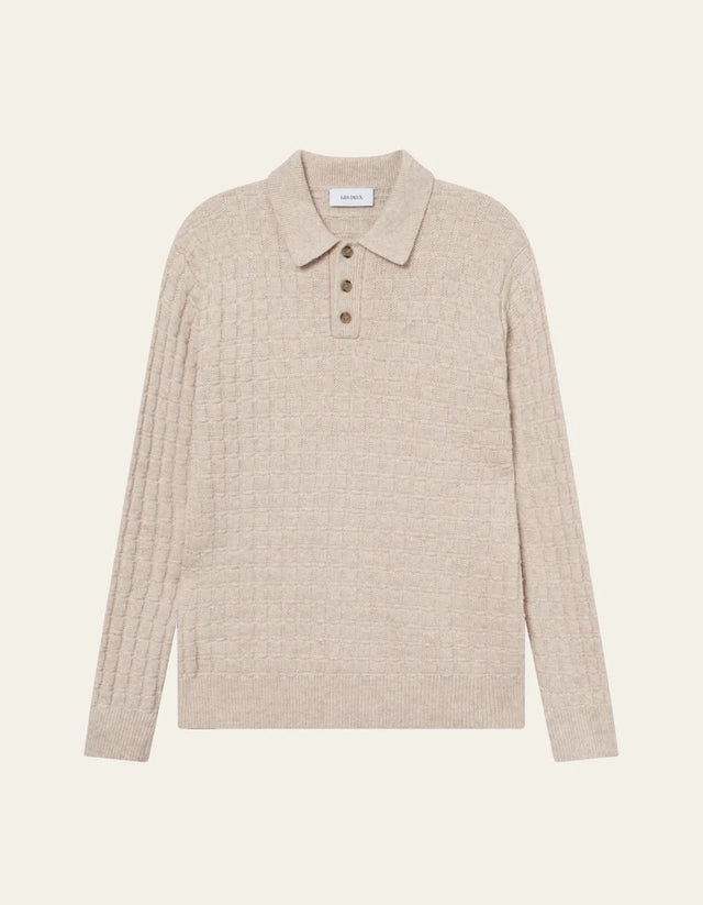 Les Deux Gustav Squared Structure Polo Knit