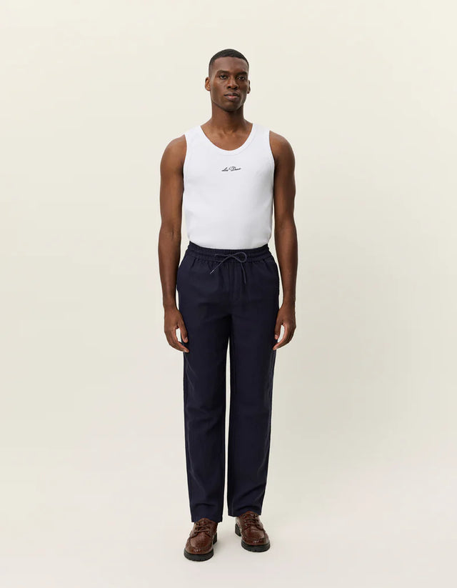 Les Deux Patrick Linen Pants - Dark Navy