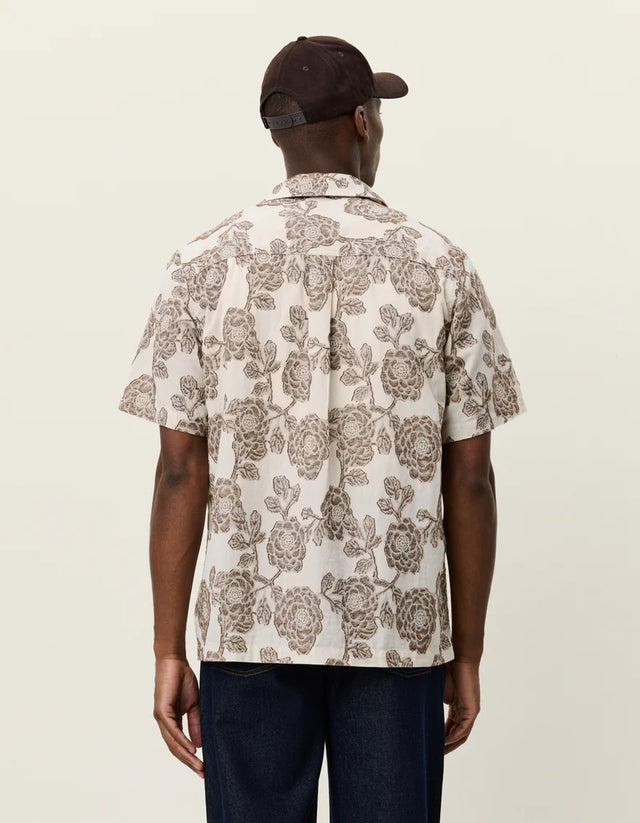 Les Deux Lesley Flower Jacquard Short Sleeve Shirt