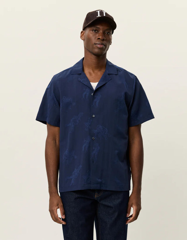 Les Deux Lesley Players Jacquard Short Sleeve Shirt