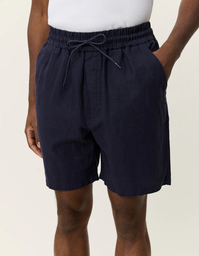 Les Deux Otto Linen Shorts - Dark Navy