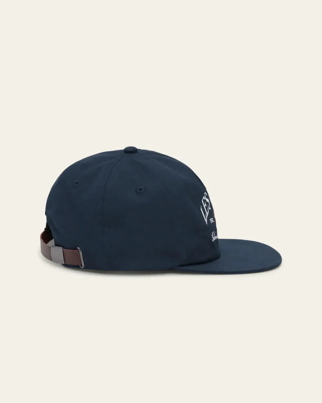 Les Deux Ivy League Organic Letterman Cap - Dark Navy