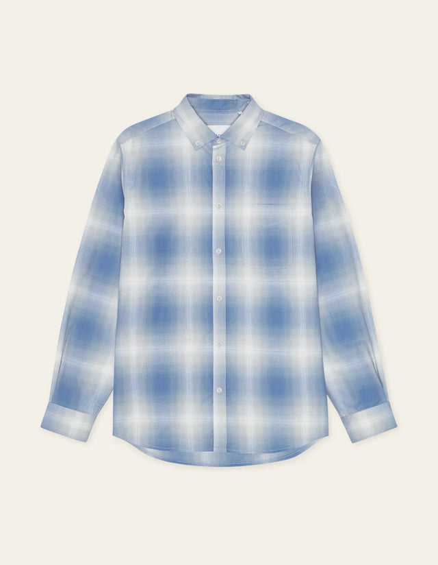 Les Deux Kent Shadowcheck Shirt - Palace Blue