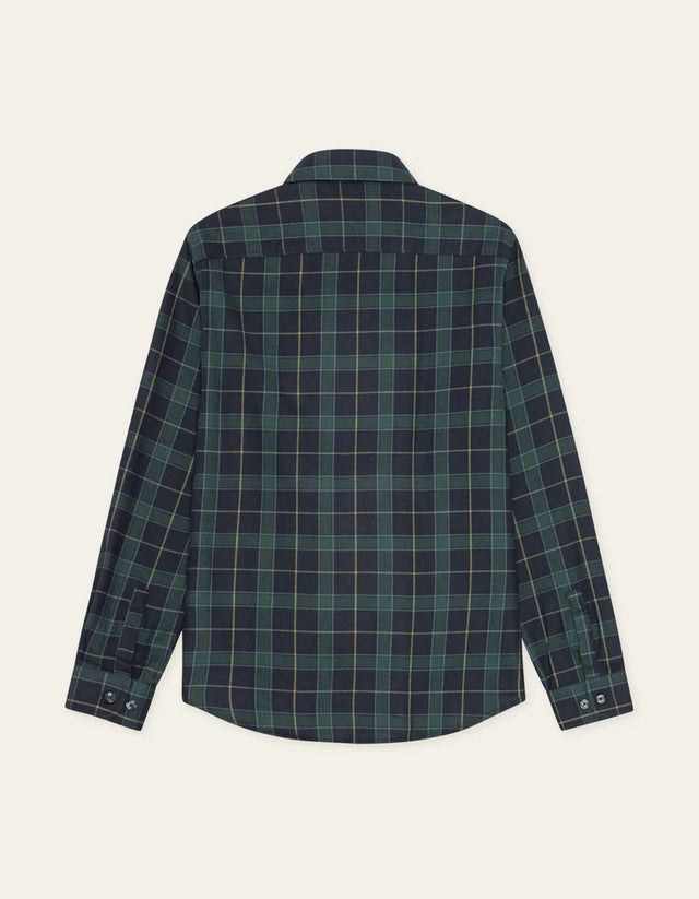 Les Deux Lennon Check Overshirt - Dark Navy