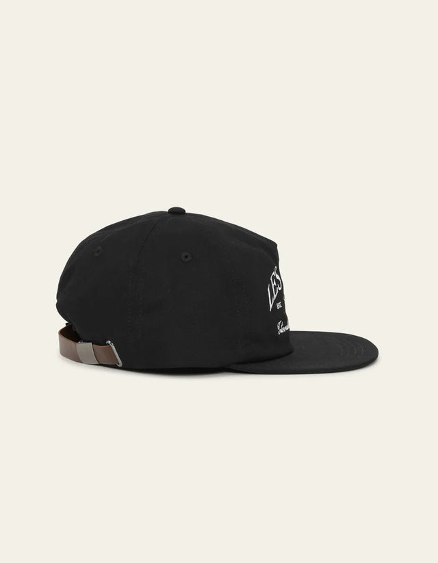 Les Deux Ivy League Twill Letterman Cap - Black
