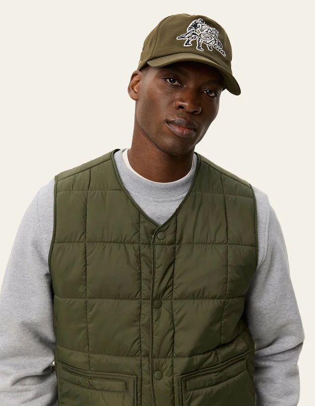 Les Deux Matt Quilted Vest - Olive Night