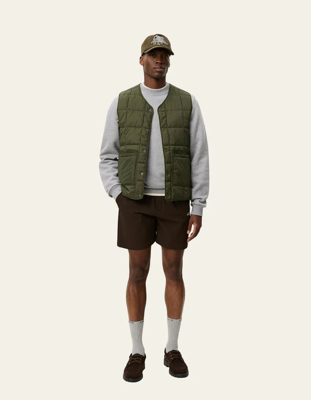 Les Deux Matt Quilted Vest - Olive Night