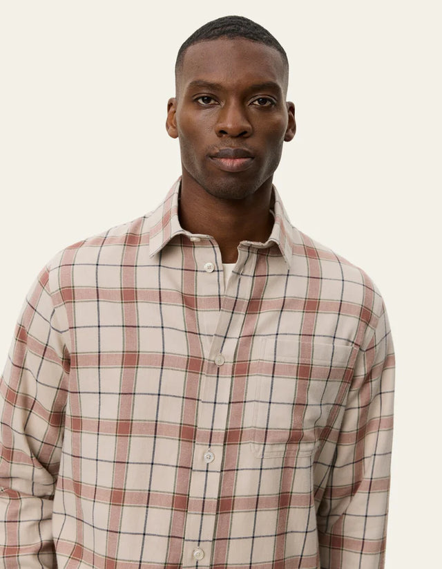 Les Deux Lennon Check Overshirt - Light Sand
