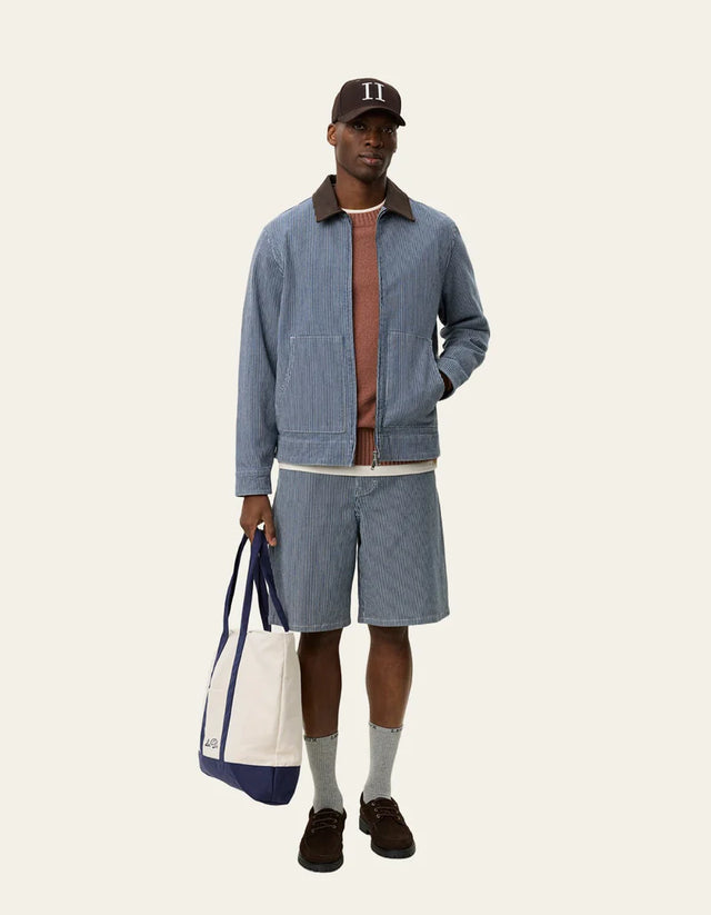 Les Deux Robert Striped Jacket - Dark Navy