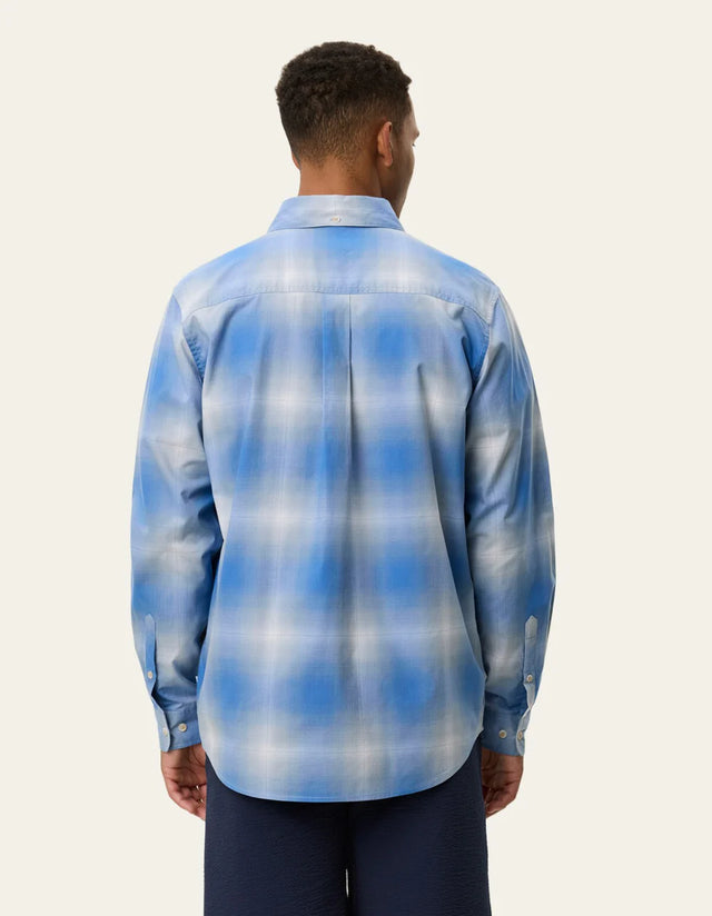 Les Deux Kent Shadowcheck Shirt - Palace Blue
