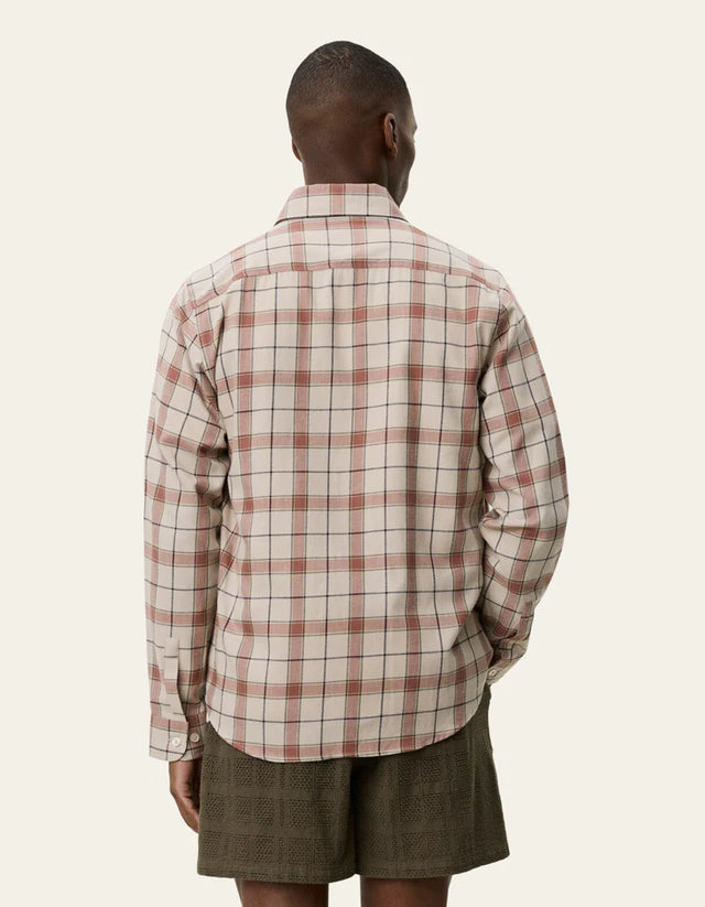 Les Deux Lennon Check Overshirt - Light Sand