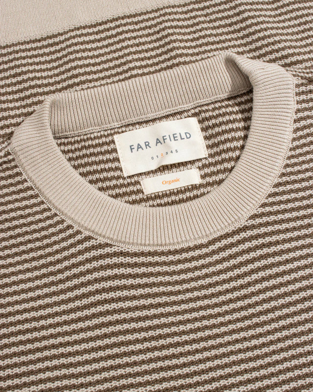 Far Afield Newport Knit T-Shirt - Brown
