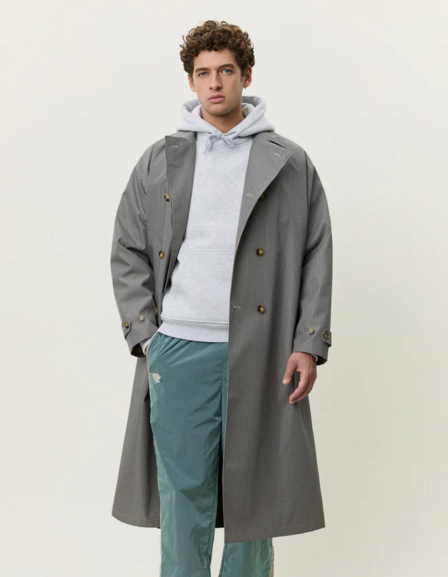 Les Deux Mini Check Trenchcoat - Incense Beige