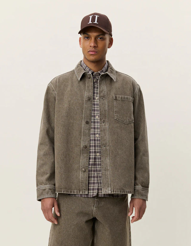 Les Deux Denim Overshirt - Light Brown