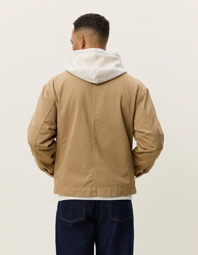 Les Deux Twill Zipper Jacket - Incense Beige