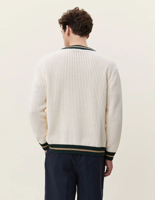 Les Deux Lace Knitted Cardigan - Eggnog White