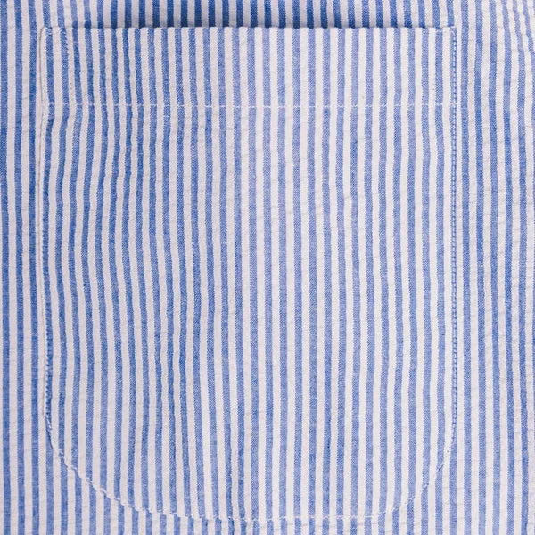 Gitman Vintage Seersucker Stripe Short Sleeve Camp Shirt