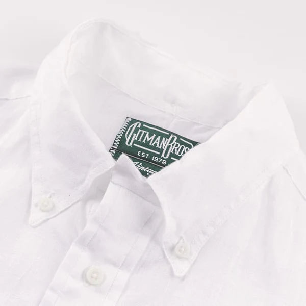Gitman Vintage Linen BD Shirt - White