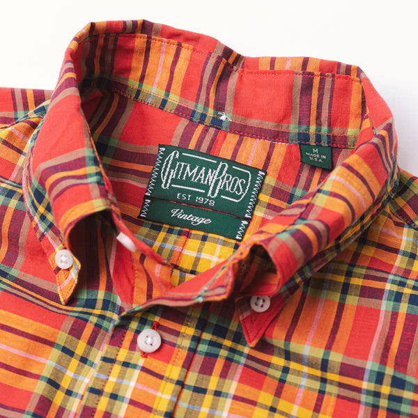 Gitman Vintage Archive Madras Check Shirt - Red