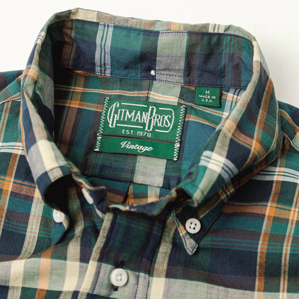 Gitman Vintage Archive Madras Check Shirt - Blue/Green
