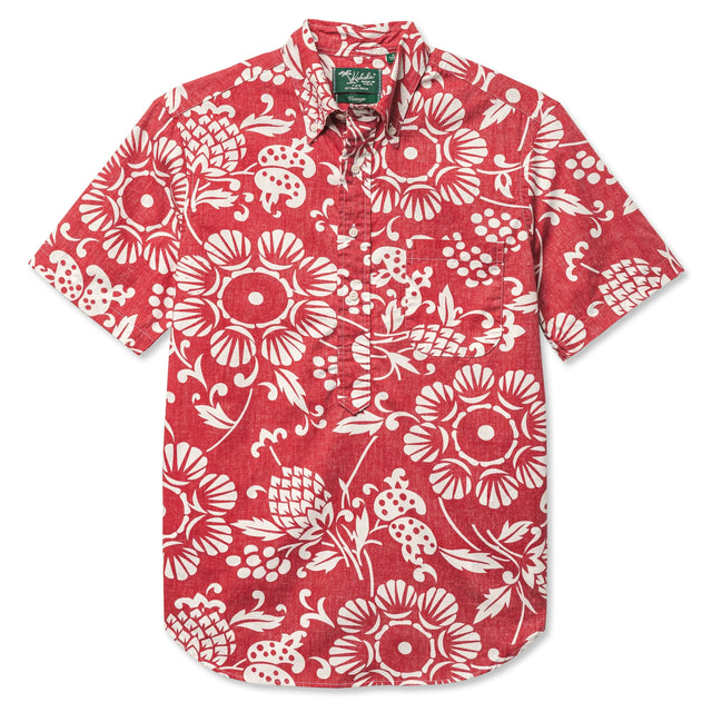 Gitman Vintage Duke's Pareo Popover Short Sleeve Shirt - Red