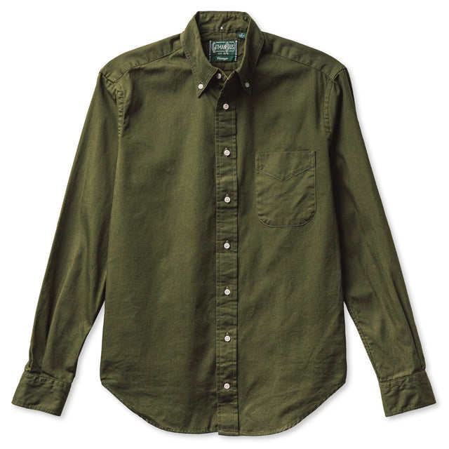 Gitman Vintage Overdyed Oxford Shirt - Olive