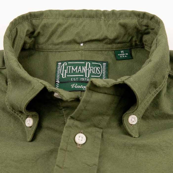 Gitman Vintage Overdyed Oxford Shirt - Olive
