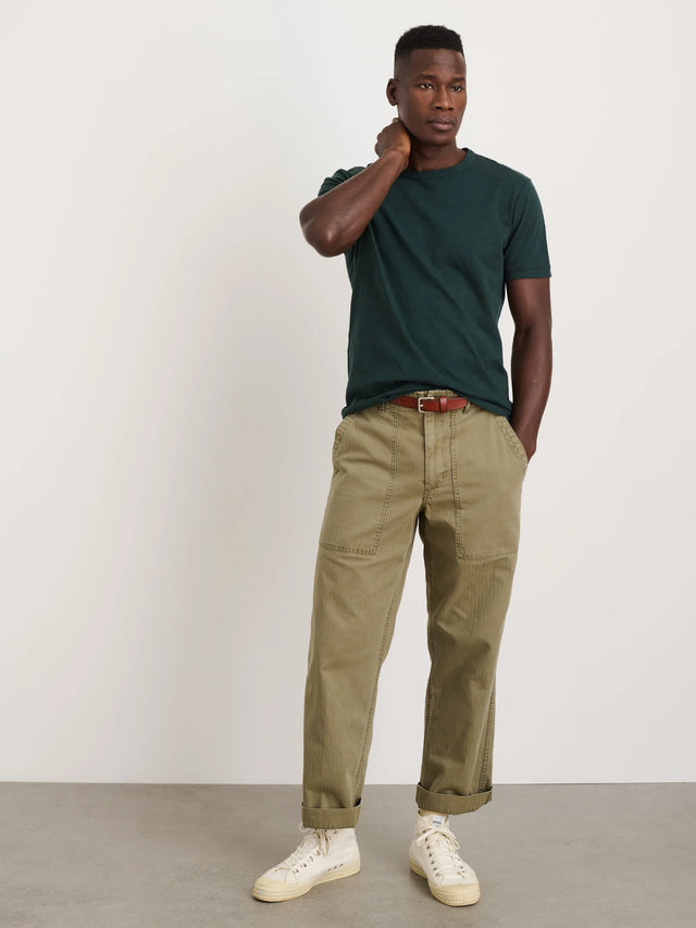 Alex Mill Standard T-Shirt in Slub Cotton - Dark Spruce
