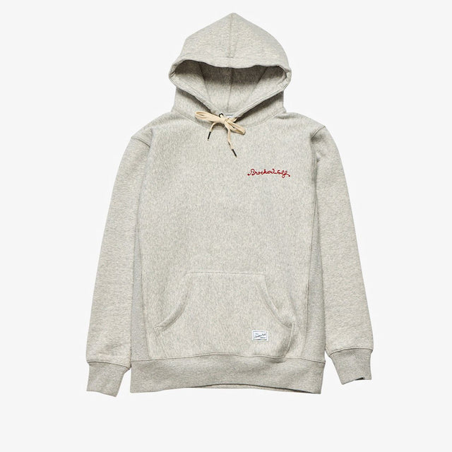 Brotherwolf Chain Stitch Hood- White Marle