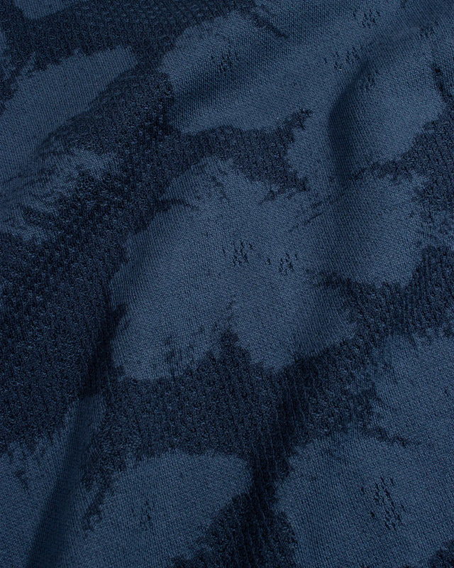 Far Afield Zigger Pixel Flower Knit Shirt - Navy