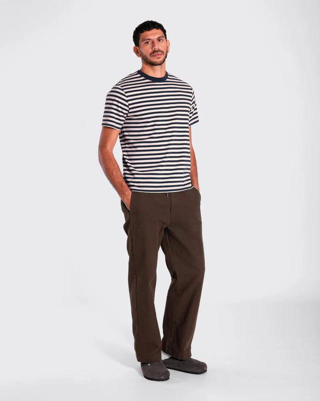 Far Afield Breton Stripe T-Shirt - Navy