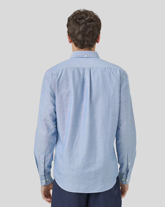 Portuguese Flannel Belavista Oxford Button Down Shirt - Mid Blue