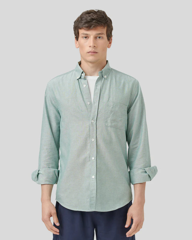 Portuguese Flannel Belavista Oxford Button Down Shirt - Green