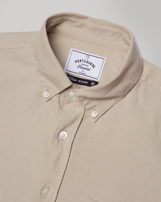 Portuguese Flannel Belavista Oxford Button Down Shirt - Sand