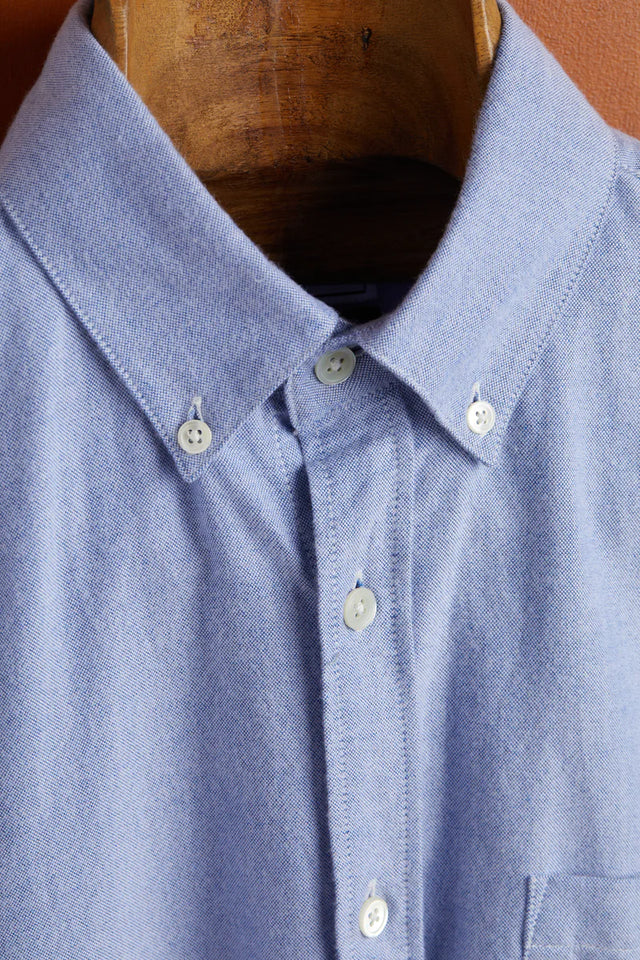 Portuguese Flannel Brushed Oxford Shirt - Blue