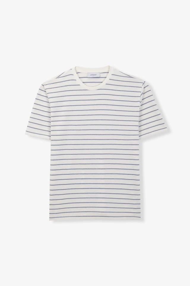 Unfeigned Basic Long Sleeve T-Shirt Terry - Marine Stripe
