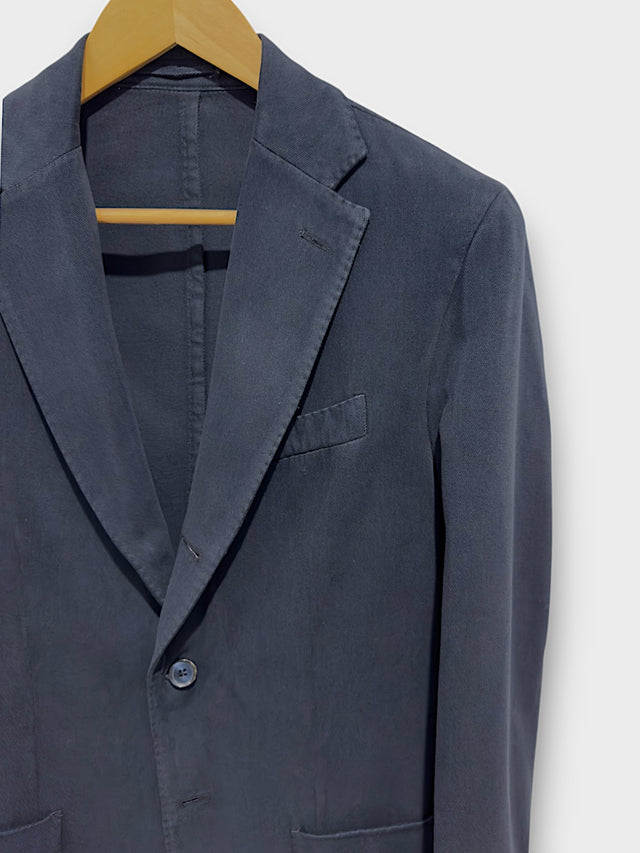 MCS Cotton & Cashmere Twill Rolled Three Button Blazer