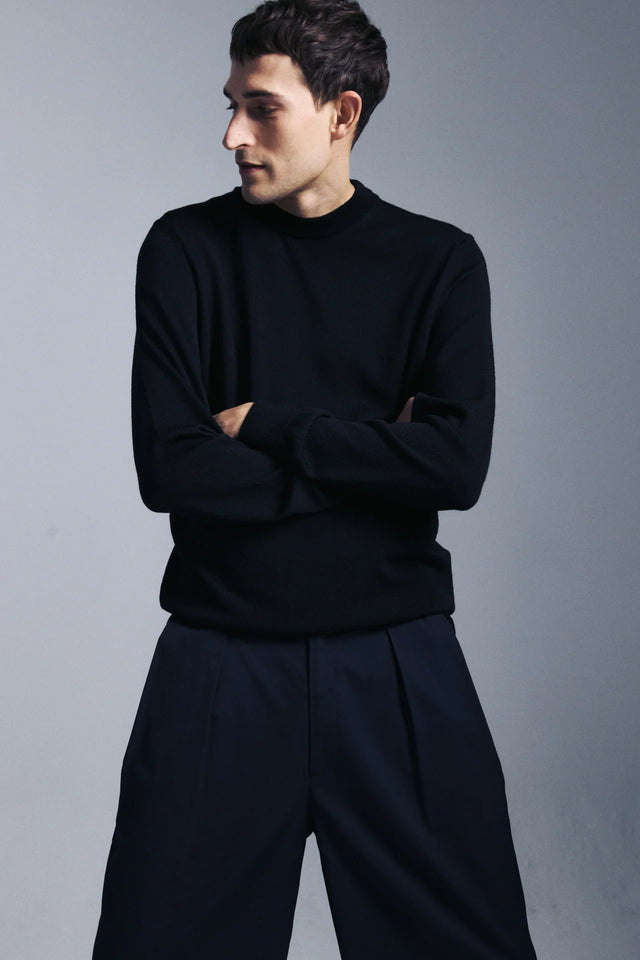 Unfeigned Crewneck Merino Knit - Dark Navy