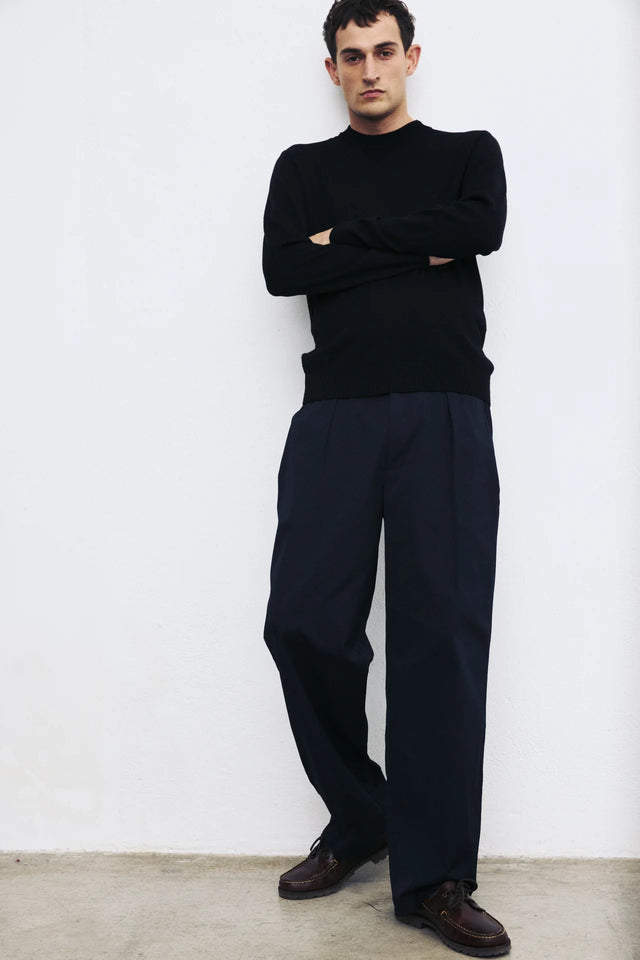 Unfeigned Crewneck Merino Knit - Dark Navy