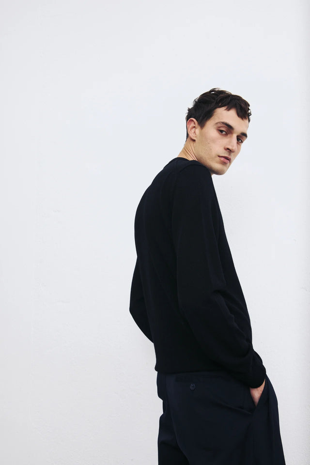 Unfeigned Crewneck Merino Knit - Dark Navy
