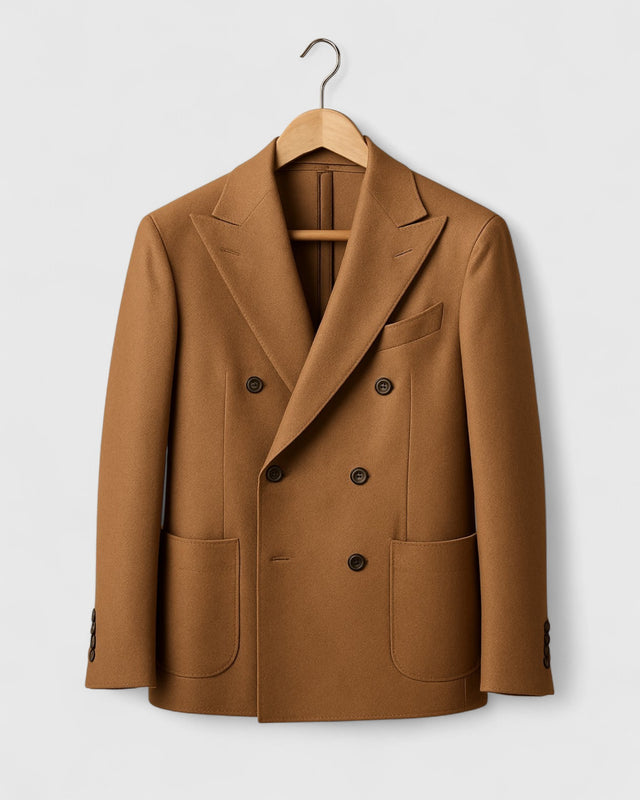 MCS Wool & Cashmere Twill Double Breasted Blazer