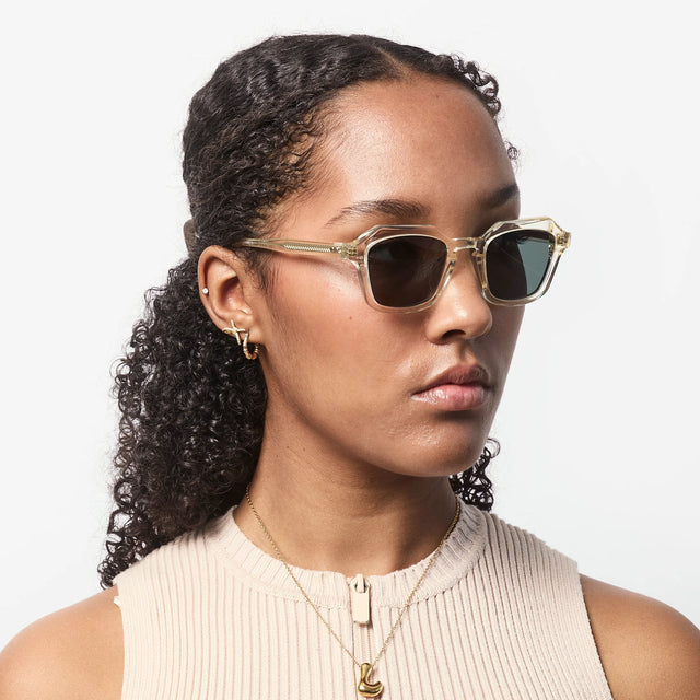 Oscar Deen Diego Sunglasses - Champagne/Green