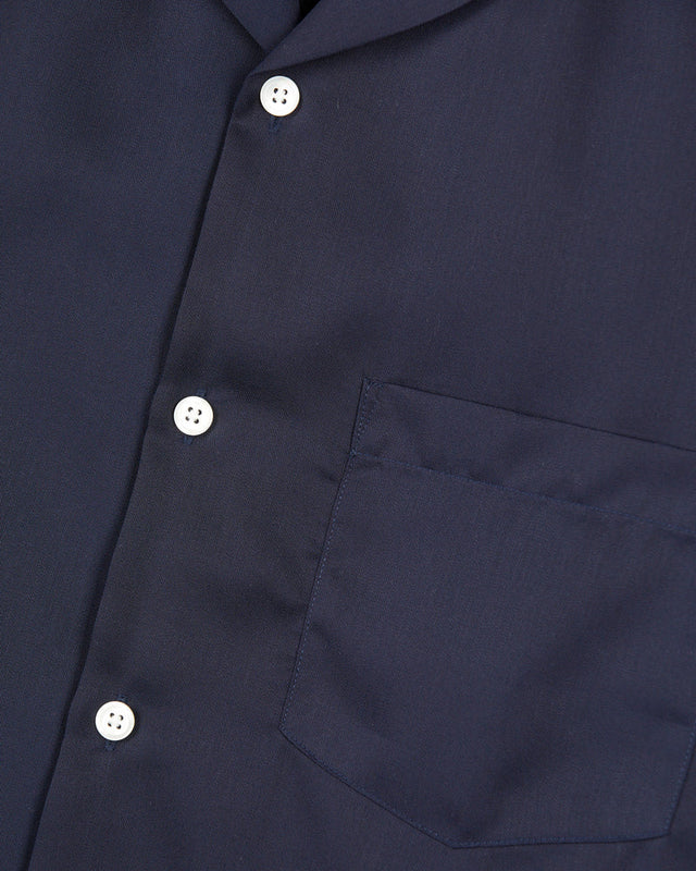 Portuguese Flannel Dogtown Short Sleeve Camp Shirt - Navy