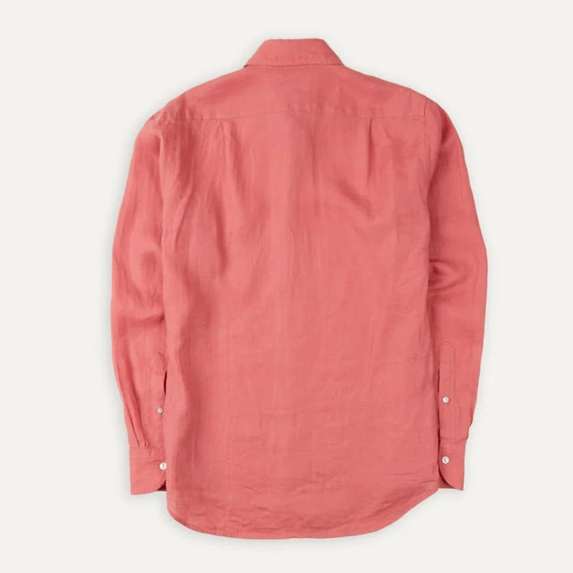 Drake's Linen Summer Shirt - Pink