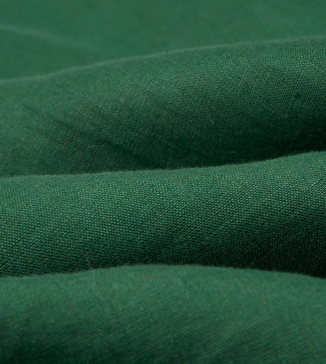 Drake's Linen Summer Shirt - Forest Green