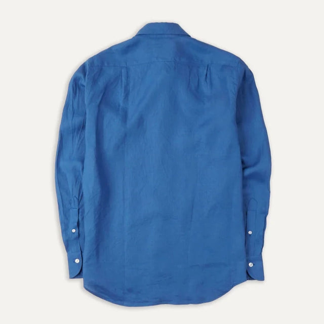Drake's Linen Summer Shirt - Blue