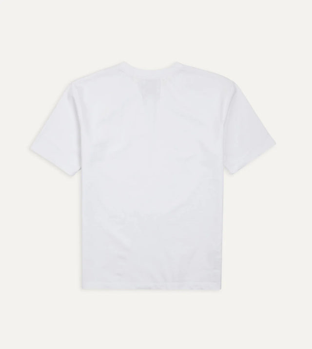 Drake's Cotton Crew Neck Hiking T-Shirt - White